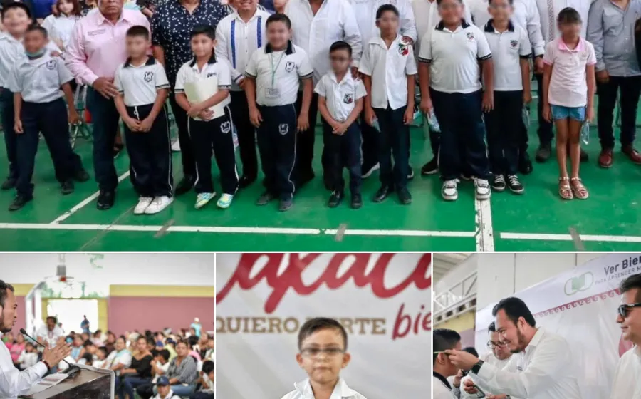 Entrega IEEPO lentes graduados a más de 2 mil estudiantes de nivel básico del Istmo