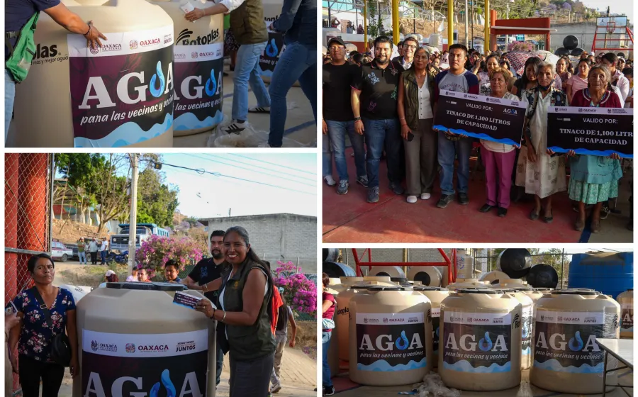 Oaxaca de Juárez fortalece acciones para el acceso al agua en la colonia Los Ángeles