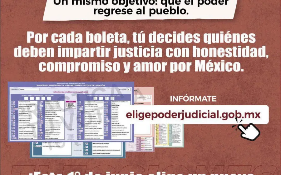 Anima Nino Morales a salir a votar por la renovación del Poder Judicial