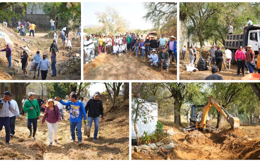 Realizan Mega Tequio en Xoxocotlán para la transformación y recuperación de espacios