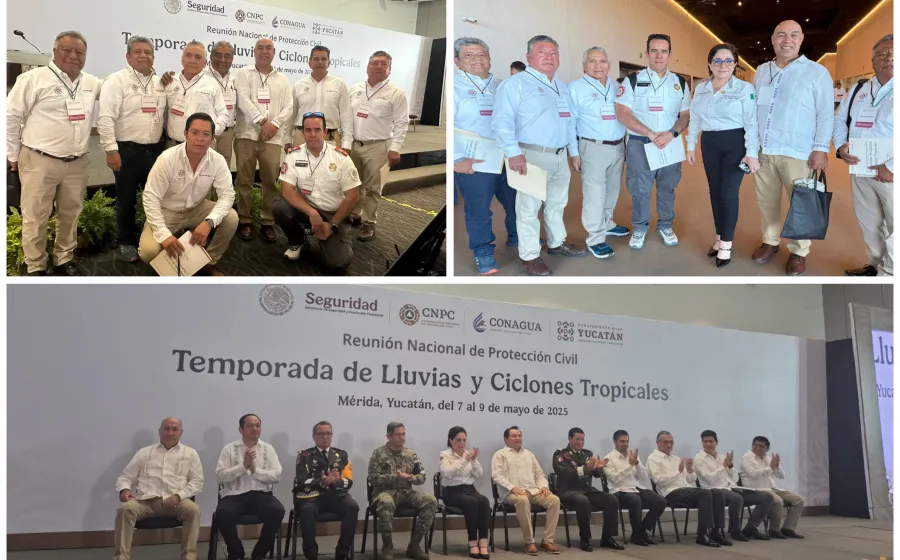 Participa CEPCyGR en Reunión Nacional de Protección Civil-Temporada de Lluvias y Ciclones Tropicales 2025