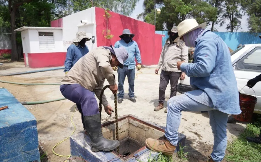 Concluye Soapa limpieza y desinfección del tanque de rebombeo Infonavit El Rosario