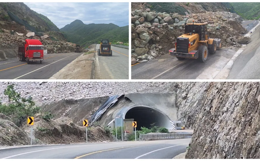 Autopista Mitla – Tehuantepec 190 D continúa cerrada por derrumbes