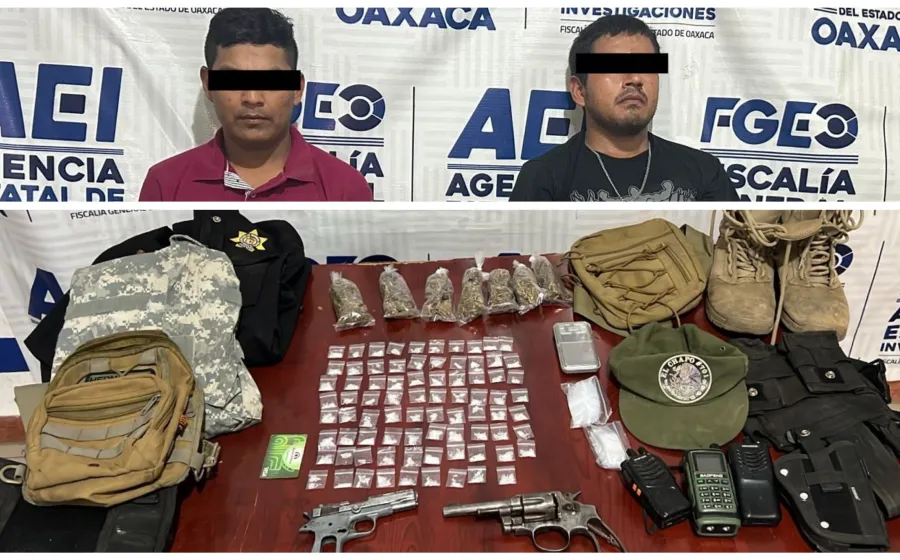 En cateos del Istmo, detienen a dos personas que agredieron con disparos de arma de fuego a la AEI