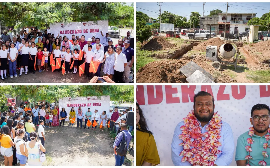 Arranca Miguel Quetu construcción en escuela “Miguel Hidalgo”