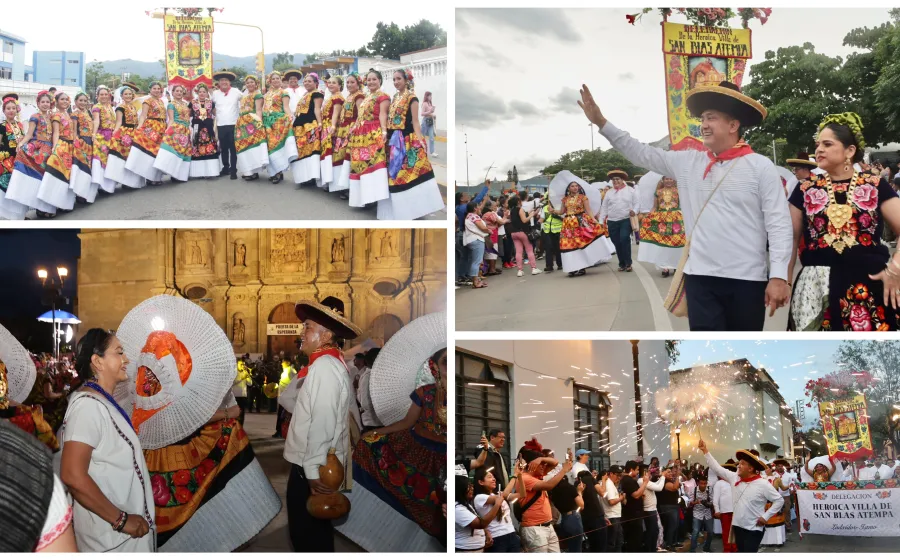 Participa Nino Morales en desfile de Delegaciones