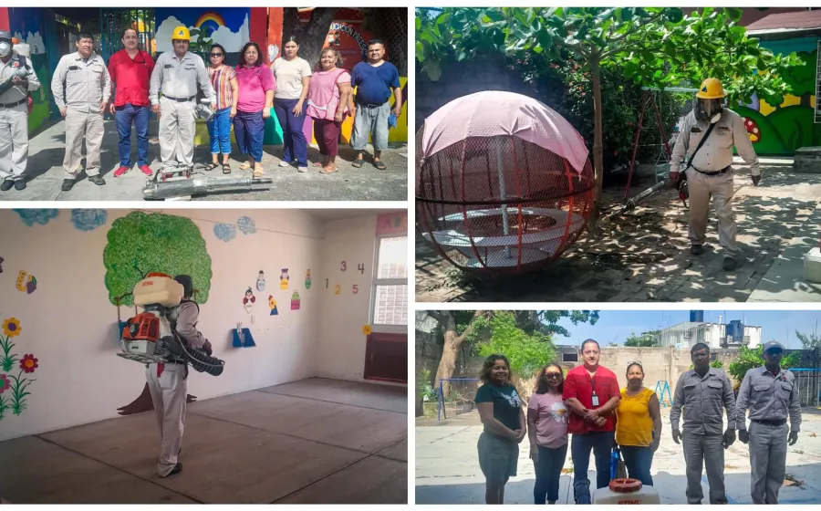 Gobierno juchiteco realiza jornada de fumigación en escuelas