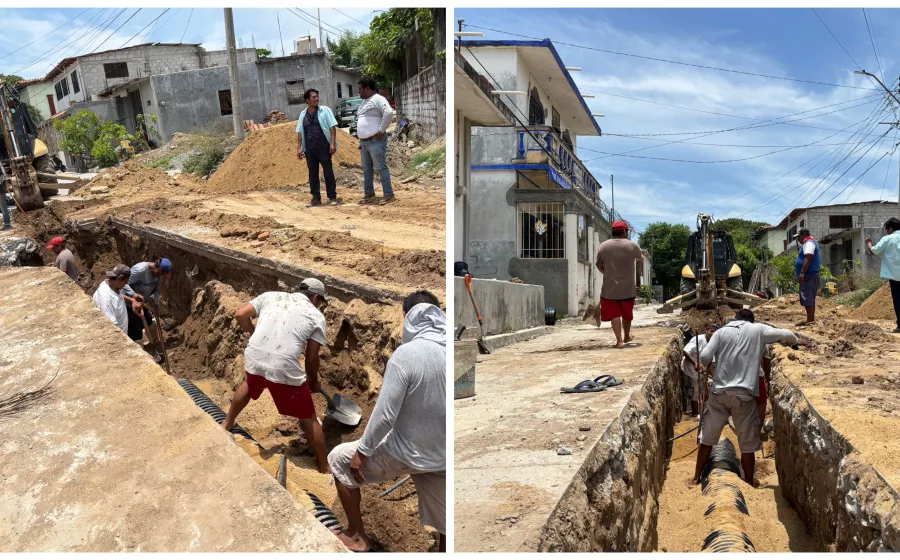 Gobierno de Juchitán prioriza atención del drenaje en la Séptima Sección