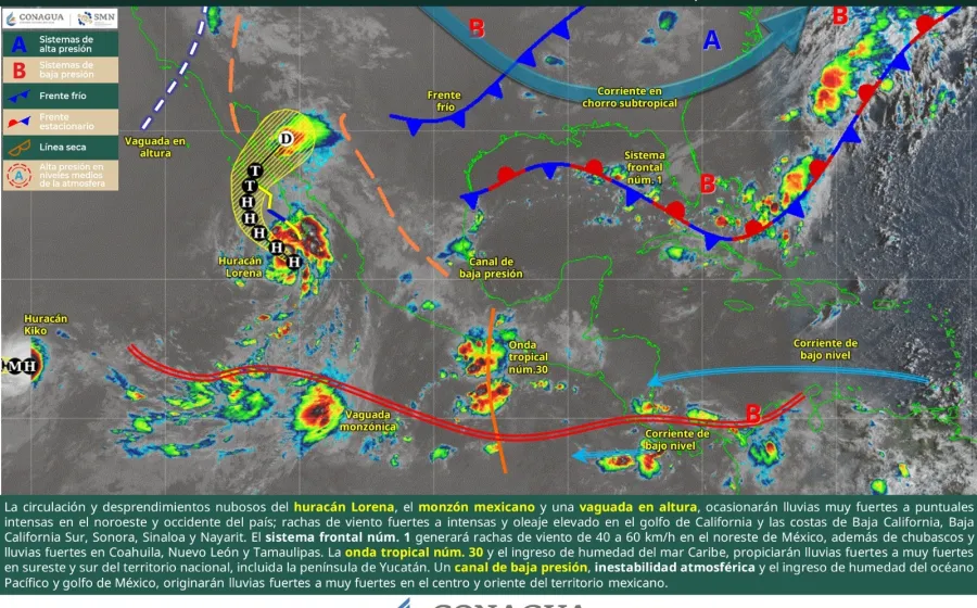 Continuarán lluvias y tormentas con actividad eléctrica por la tarde en Oaxaca