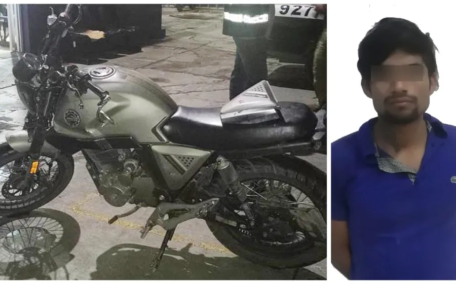 Lo detienen por el presunto delito de robo de motocicleta