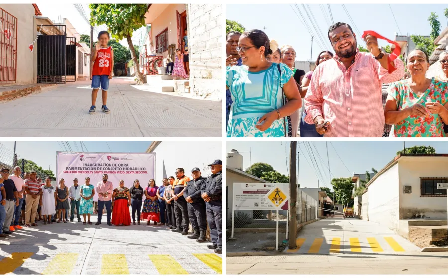 Miguel Sánchez inaugura la pavimentación del callejón “Miércoles Santo” en la Sexta Sección