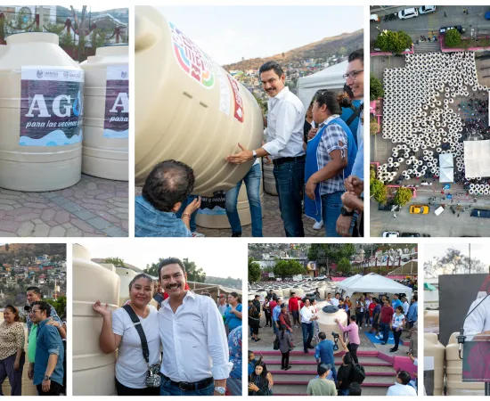 San Juan Chapultepec se beneficia con entrega de tinacos del Programa “Agua para Todos”