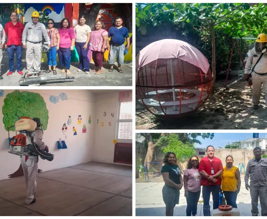 Gobierno juchiteco realiza jornada de fumigación en escuelas