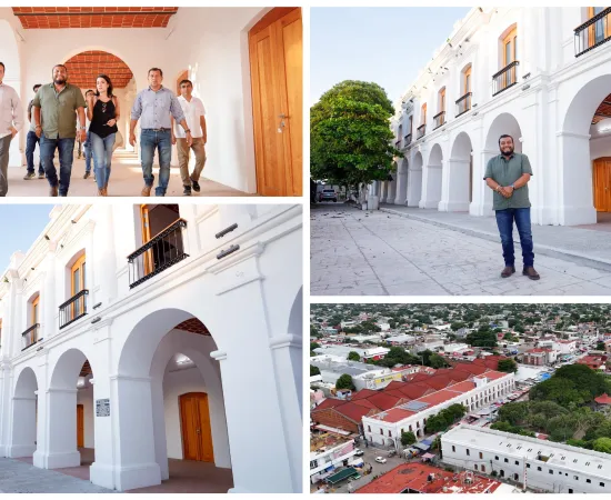 Anuncian acciones para reconstruir zona colapsada de ayuntamiento juchiteco