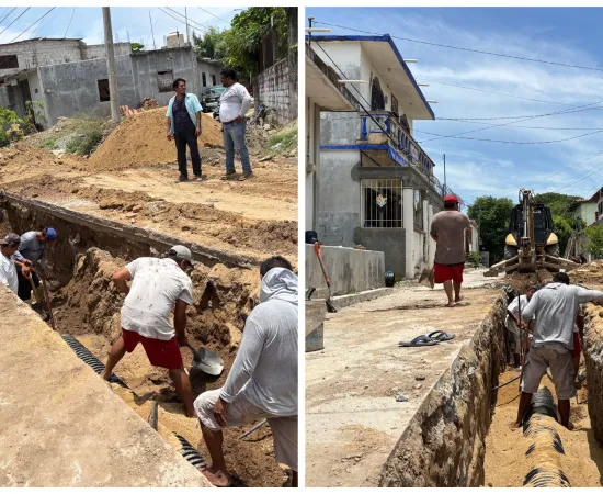 Gobierno de Juchitán prioriza atención del drenaje en la Séptima Sección