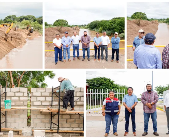 Miguel Sánchez supervisa trabajos en lo que será la Facultad de Medicina y limpieza de rio Las Nutrias