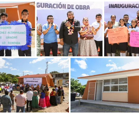 Miguel Quetu entrega aula, sanitarios y cisterna en primaria de Juchitán